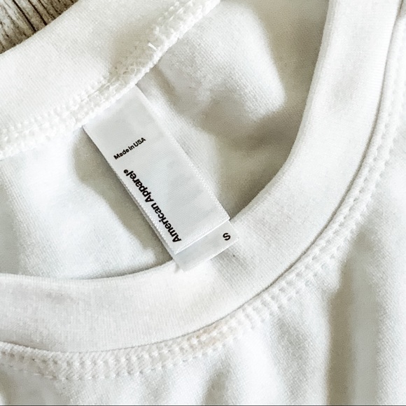 NBW AMERICAN APPAREL White Crop Top - Picture 9 of 11